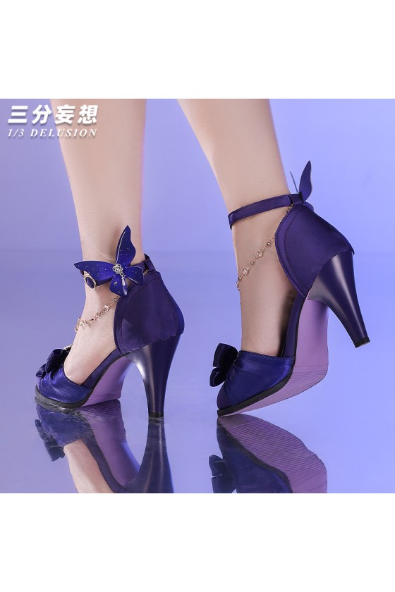 1/3 Delusion Honkai Star Rail HSR Castorice Purple Cosplay Shoes